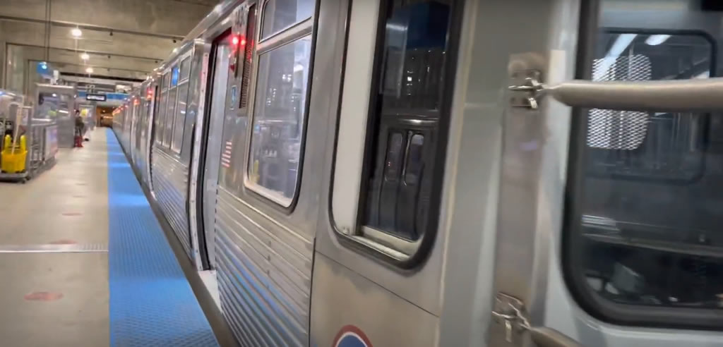 Cta blue line Subway Chicago